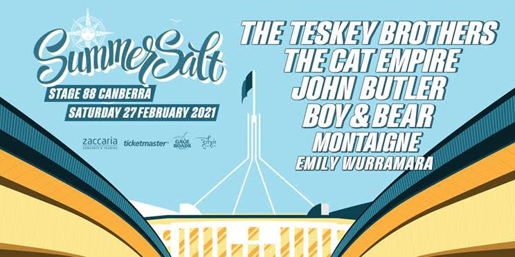New Canberra concert SUMMERSALT announced with The Teskey Brothers, The Cat Empire, John Butler, Emily Wurramara and more