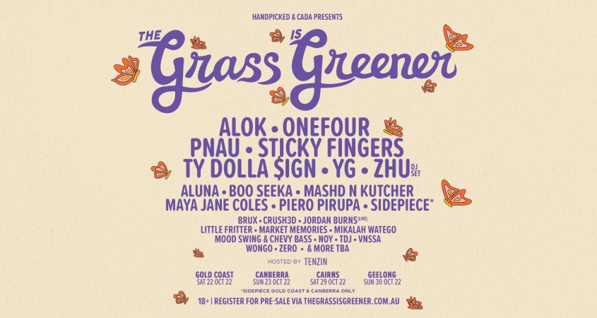 The Grass Is Greener line up banner